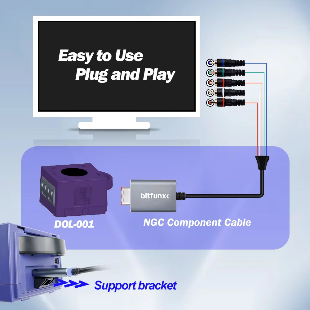 Gaming Console Nintendo - BitFunx 5RCA 오디오 비디오 YPbPr 케이블