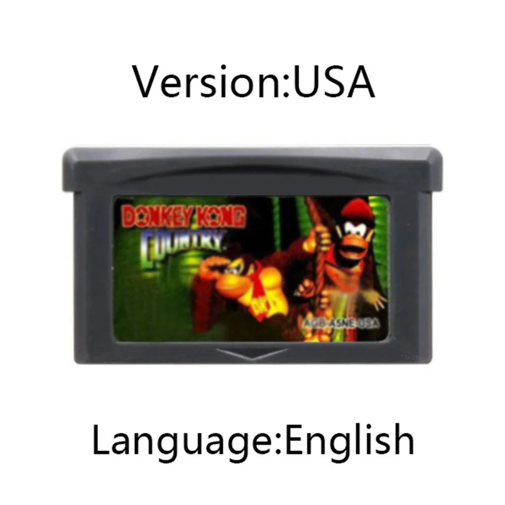 Donkey Kong GBA 게임 32비트 카트리지 비 - Gaming Console Video 리뷰 및 가격